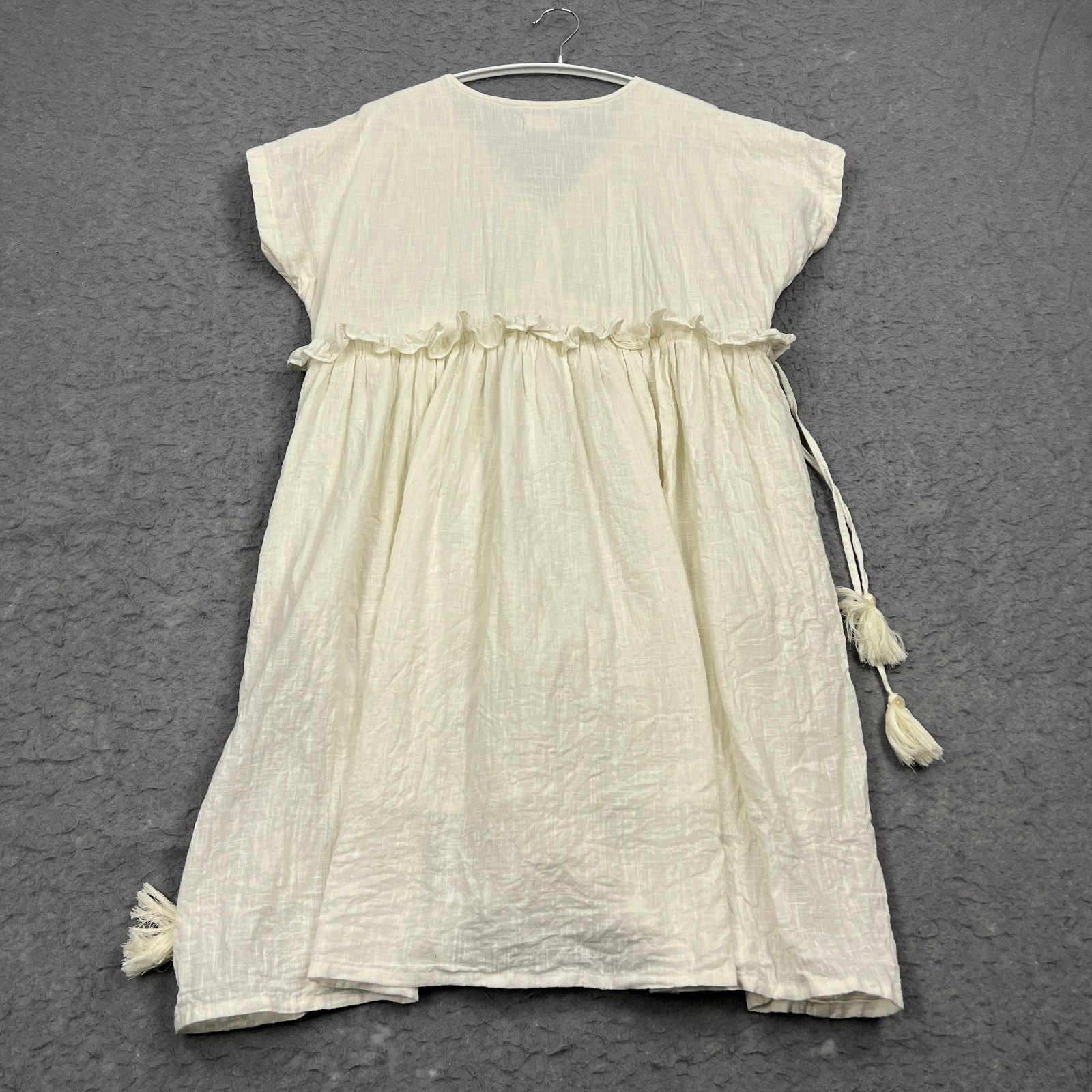 Seamsfriendly Dress Womens 34" Regular Cotton Knee Length Frilled Bohemian Beach — image 7 of 8